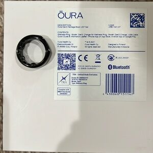 OURA ring generation 3 - heritage black size 7